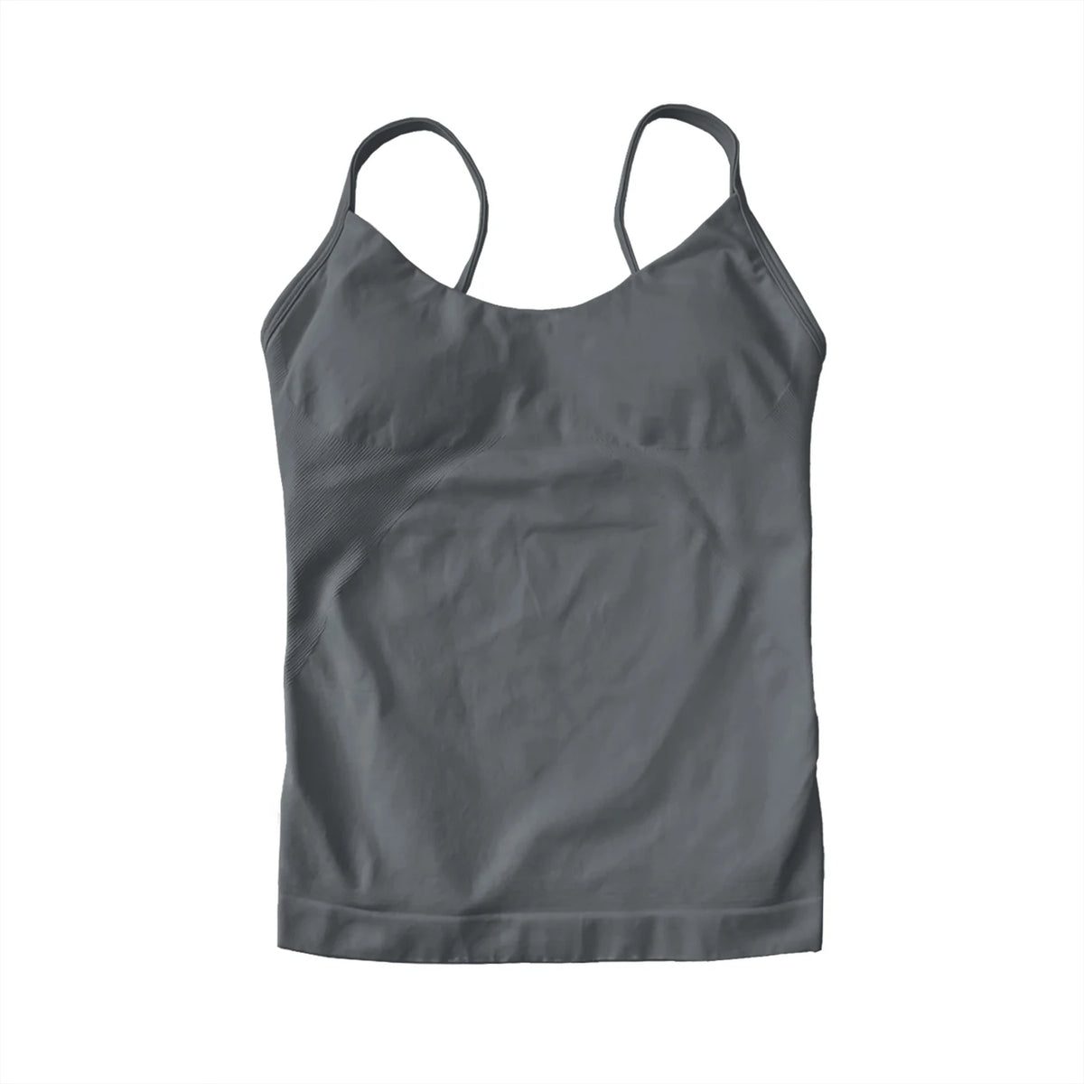 NCLAGEN Women's Seamless Pilates Tank Top With Built In Bra