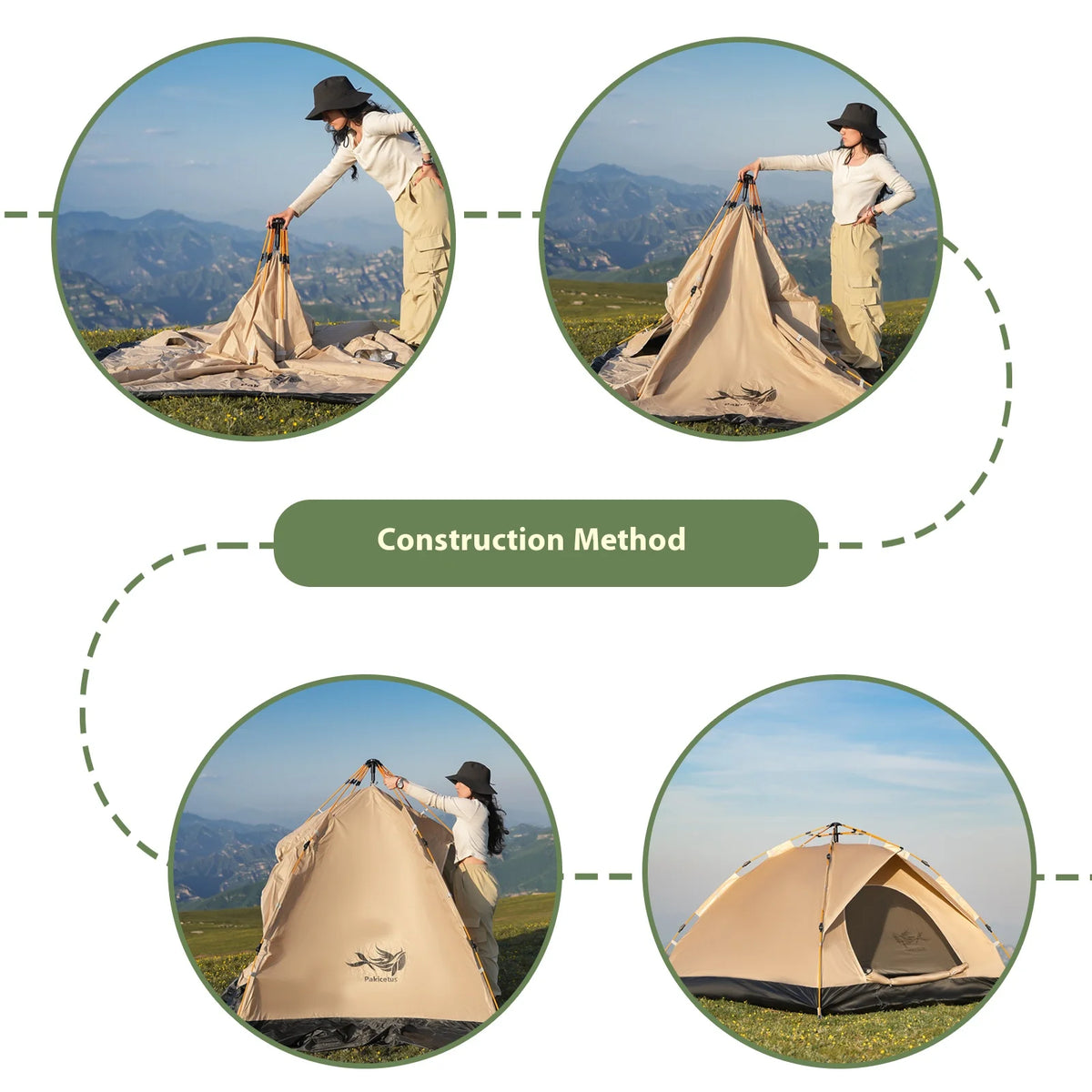 Pakicetus Instant Pop Up Camping Tent With Easy Setup
