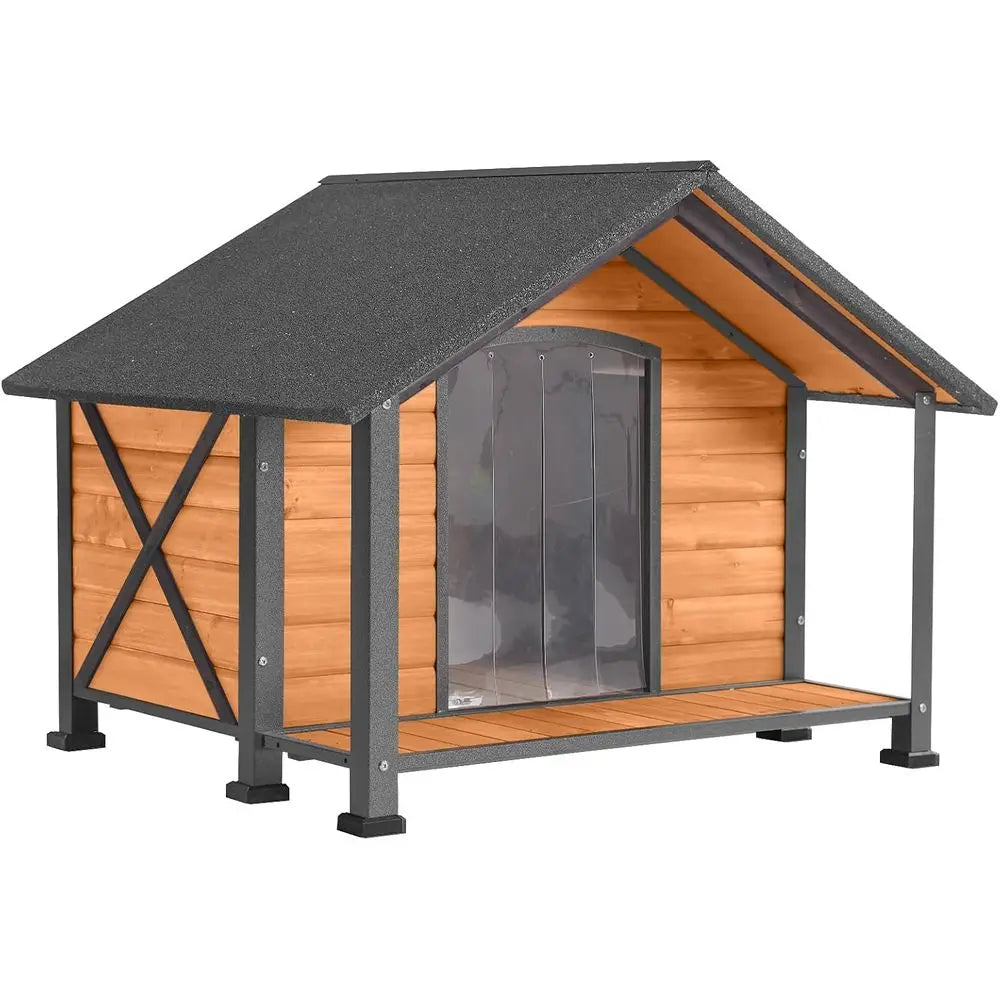 All Weather Indoor Outdoor Iron Frame Dog House Kennel