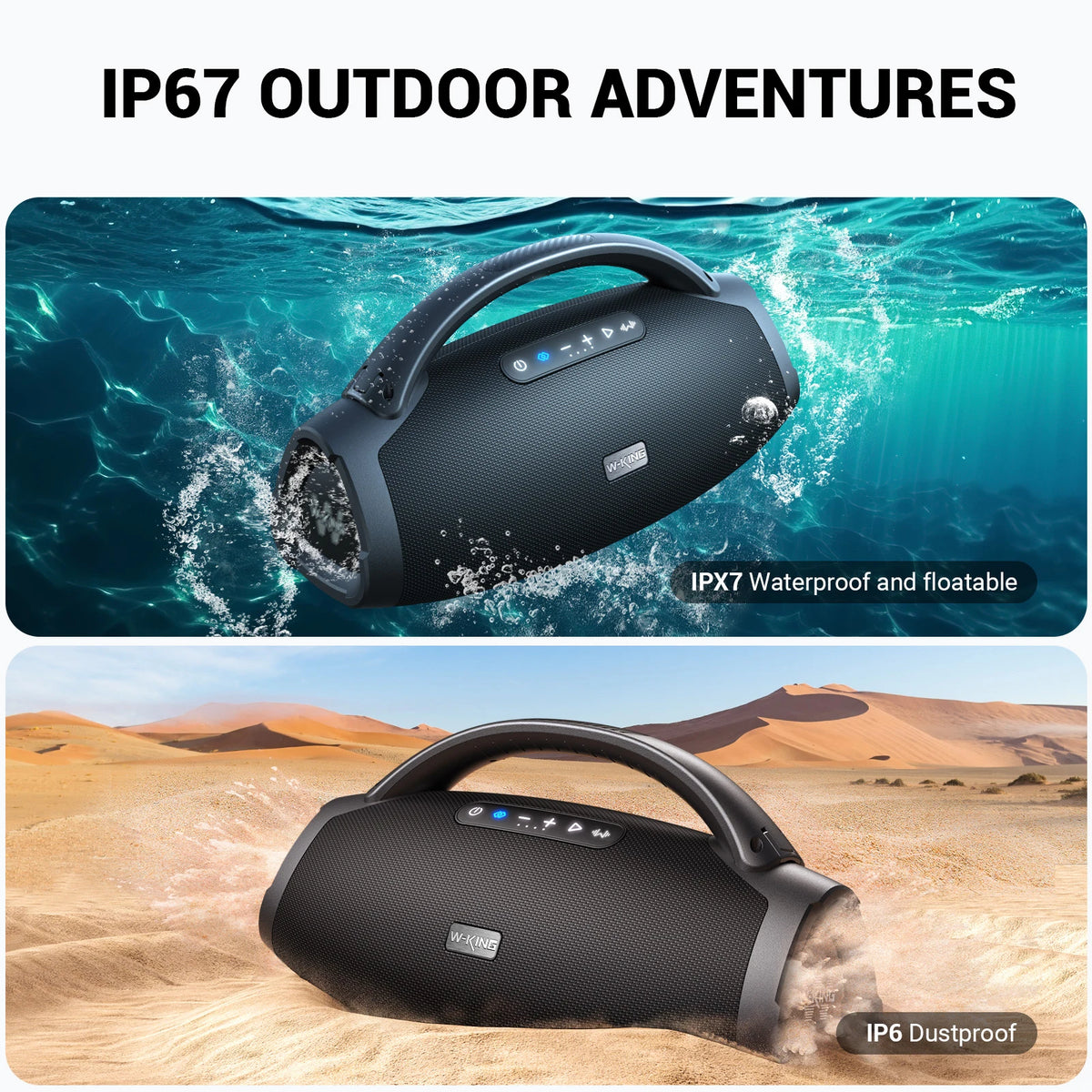 W-KING D20 Portable Waterproof Bluetooth Party Speaker
