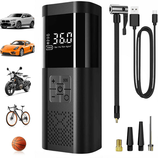 STSCELZ Cordless Tire Inflator Air Compressor With Digital Gauge Auto Stop