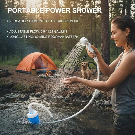 Portable Rechargeable Handheld Pet Shower Sprayer for Outdoor Bathing
