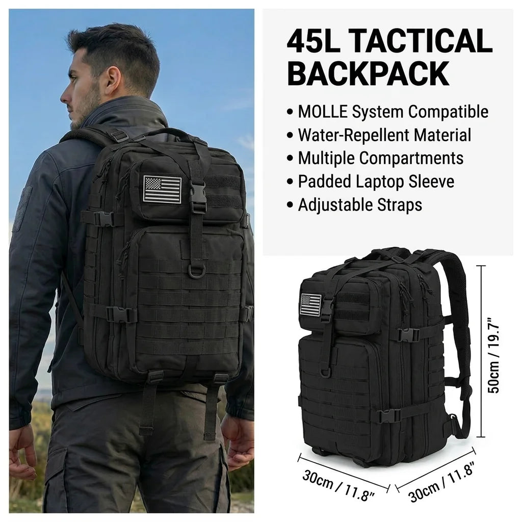 ReFire Gear Tactical Hiking Backpack for Camping and Outdoor Travel