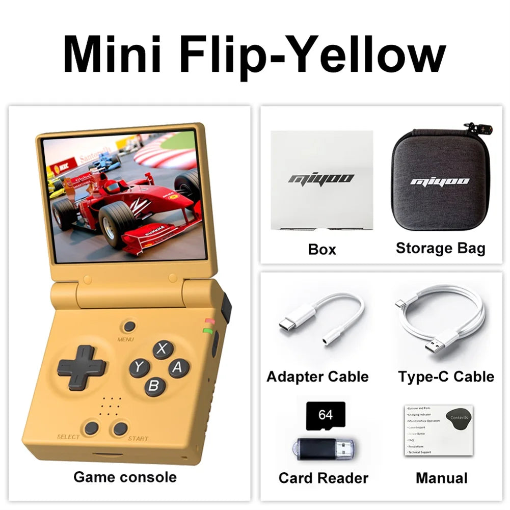 MIYOO Mini Flip Retro Handheld Gaming Console With New Hinge