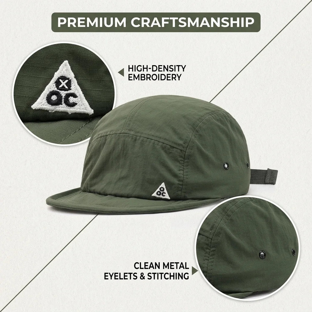 Short Brim Embroidered 5‑Panel Baseball Cap Unisex Men Women Soft‑Brim Soft‑Crown Quick Dry Outdoor Streetwear Duckbill Peaked Adjustable Sun Hat
