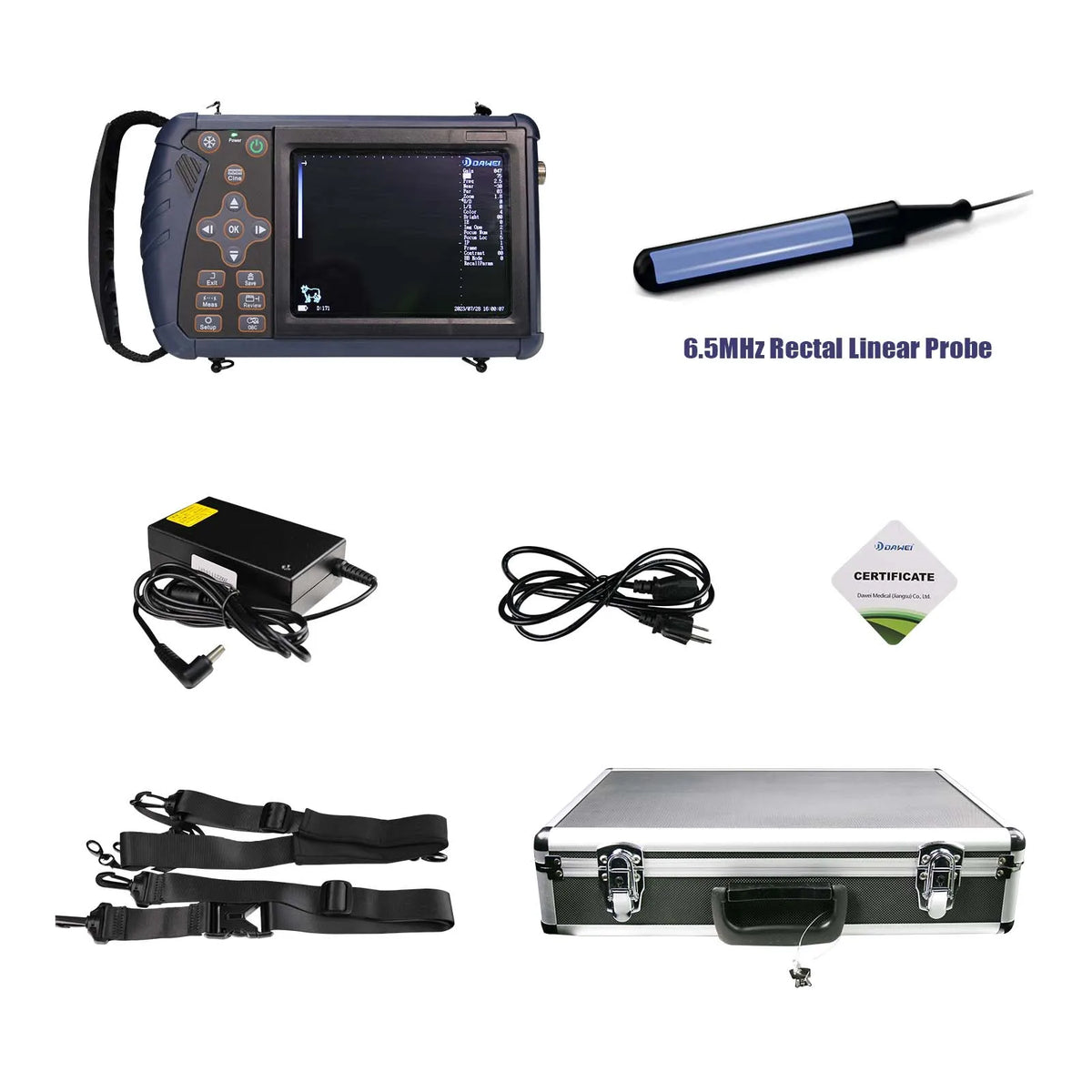 DAWEI Portable Veterinary Ultrasound Scanner For Farm Animal Pregnancy