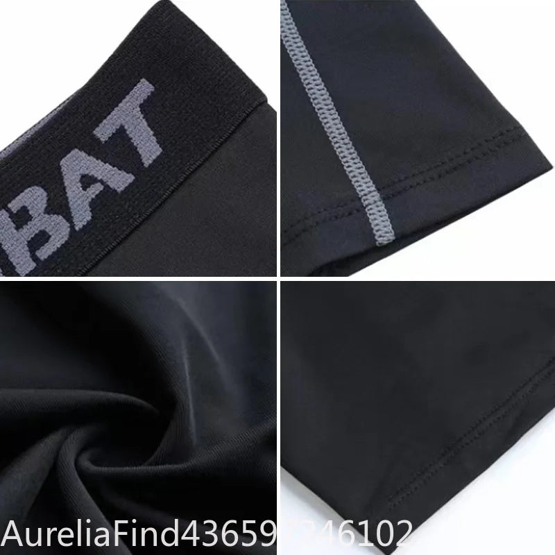 Men Compression Pants Cool Dry Sports Tights Athletic Workout Running Baselayer Active Leggings Shorts