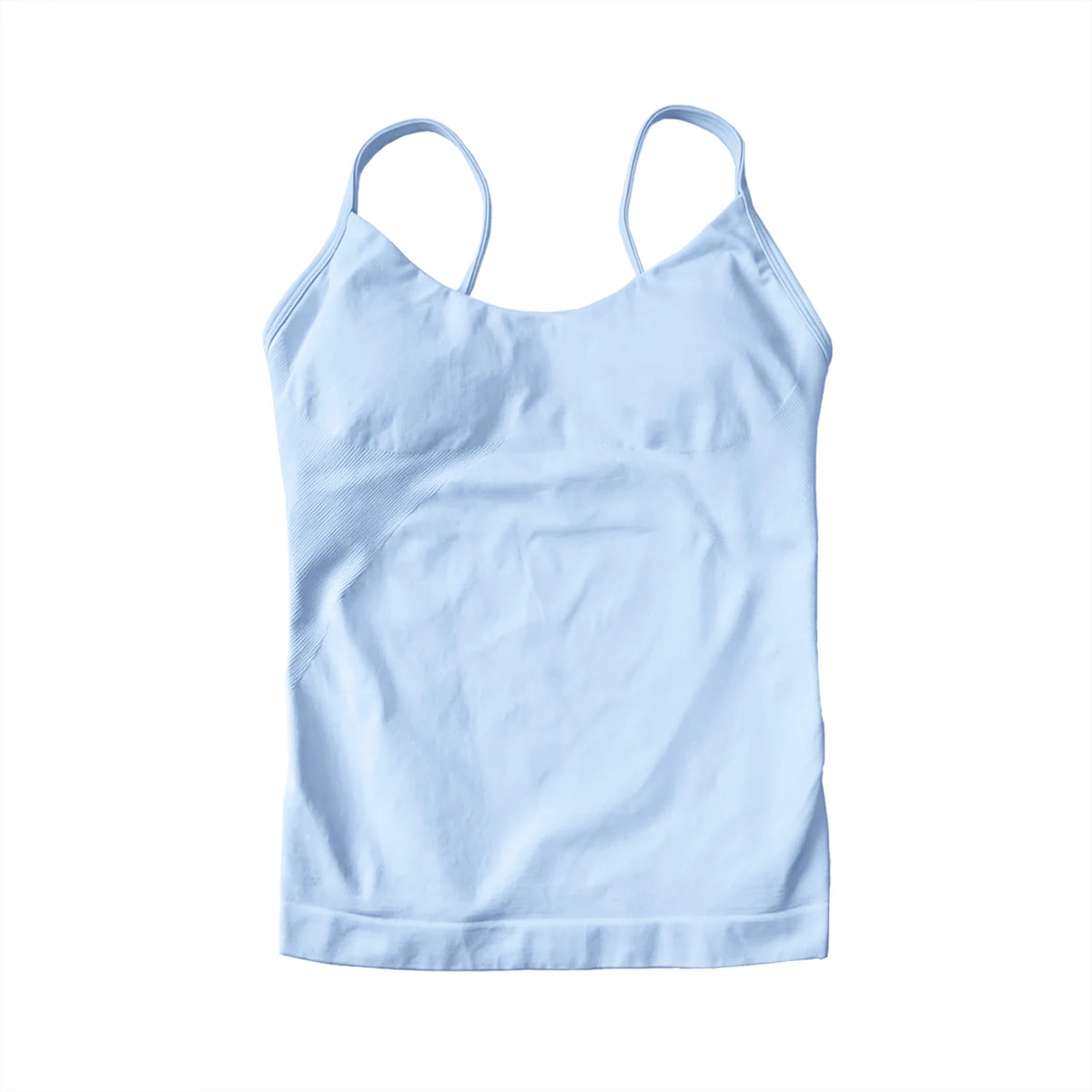 NCLAGEN Women's Seamless Pilates Tank Top With Built In Bra