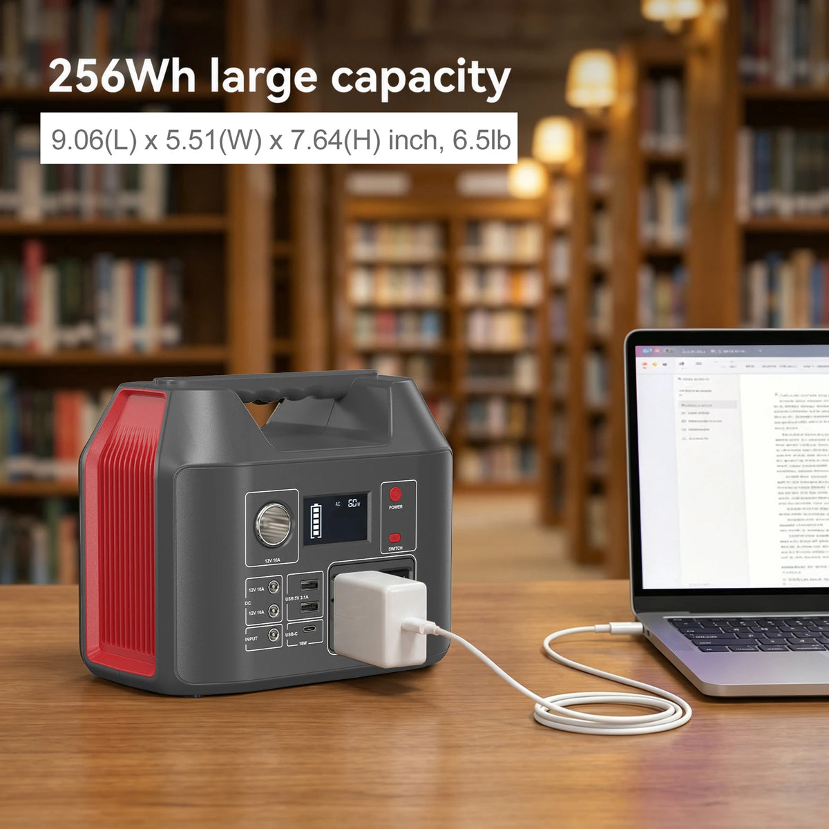 Portable LiFePO4 Power Station Solar Generator for Camping and CPAP