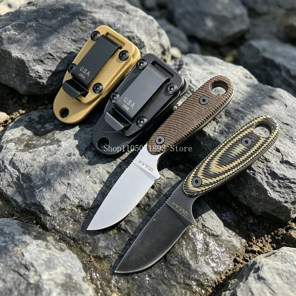 Izula Hiking Backpacking Trekking Utility Fixed Knife EDC Outdoor Knives with Sheath Daily Cutter Camping Hiking Fishing Tools