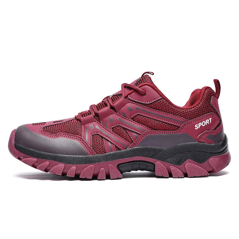 Abnkarwin Women's Breathable Lace-Up Hiking Shoes for Outdoor Trails