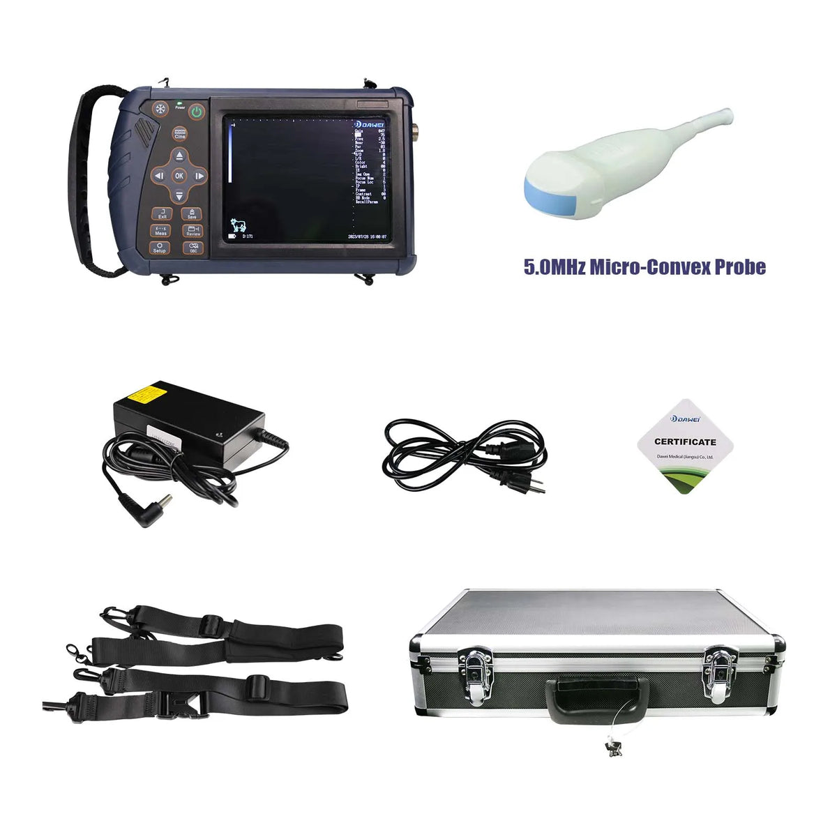 DAWEI Portable Veterinary Ultrasound Scanner For Farm Animal Pregnancy