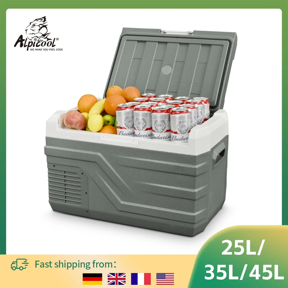 Alpicool Portable Compressor Car Refrigerator Freezer For Camping And Travel