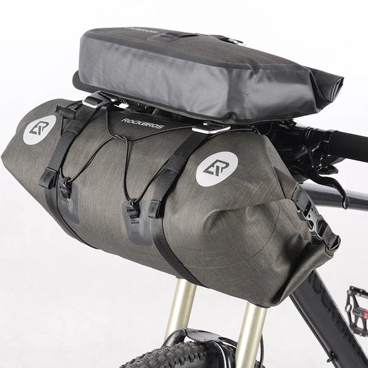ROCKBROS Bike Bicycle Bag 2 in 1 Set Waterproof Large Capacity 20 L MTB Road Handlebar Front Bag Pouch Pannier Bike Accessories