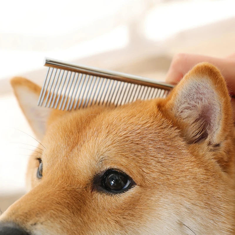Stainless Steel Pet Grooming Comb for Thick and Long Coats