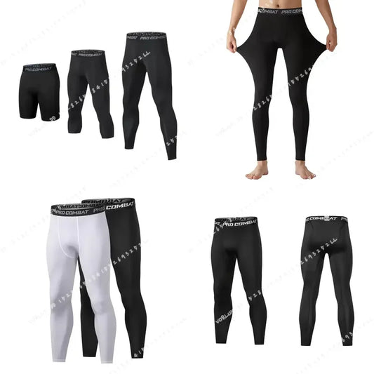 Men's Compression Pants Cool Dry Leggings Sports Baselayer Running Tights Athletic Workout Active Wear