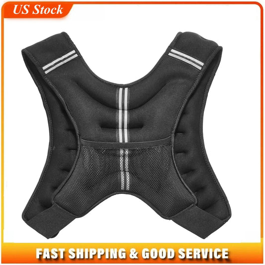 Adjustable Weighted Vest With Reflective Stripe For Training And Running