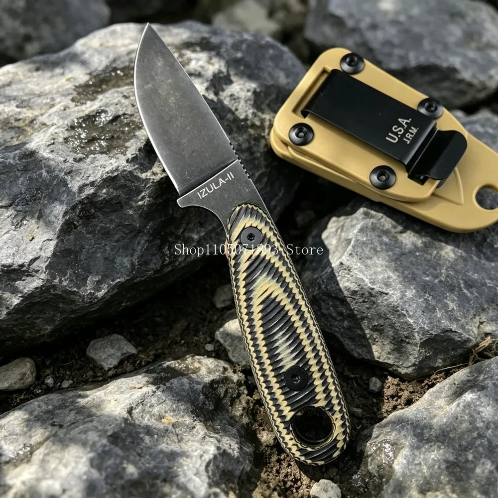 Izula Hiking Backpacking Trekking Utility Fixed Knife EDC Outdoor Knives with Sheath Daily Cutter Camping Hiking Fishing Tools