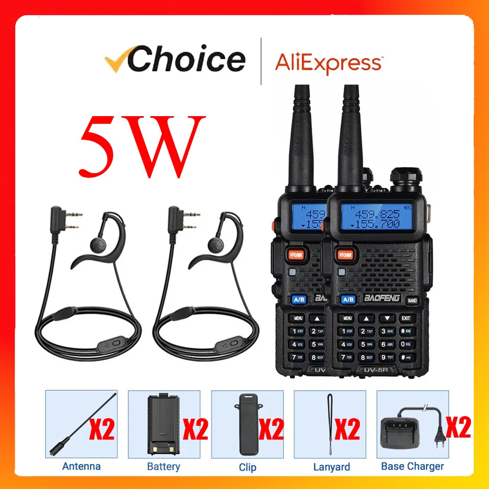Baofeng Dual Band Handheld Two Way Radio for Outdoor Communication