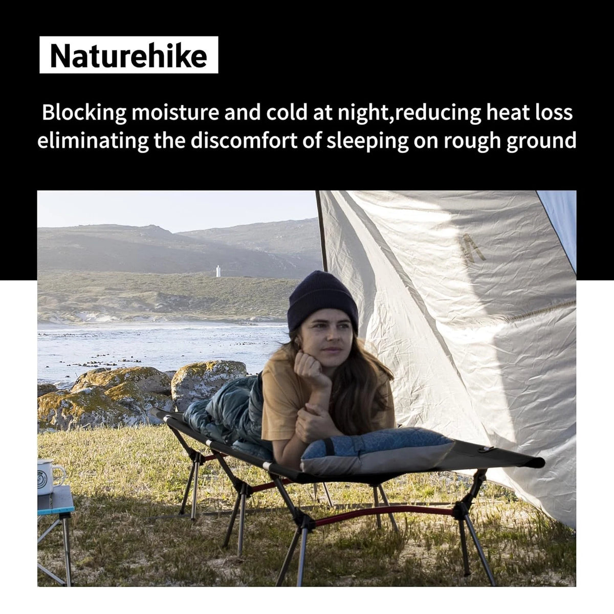 Naturehike Adjustable Folding Camping Cot for Backpacking and Travel