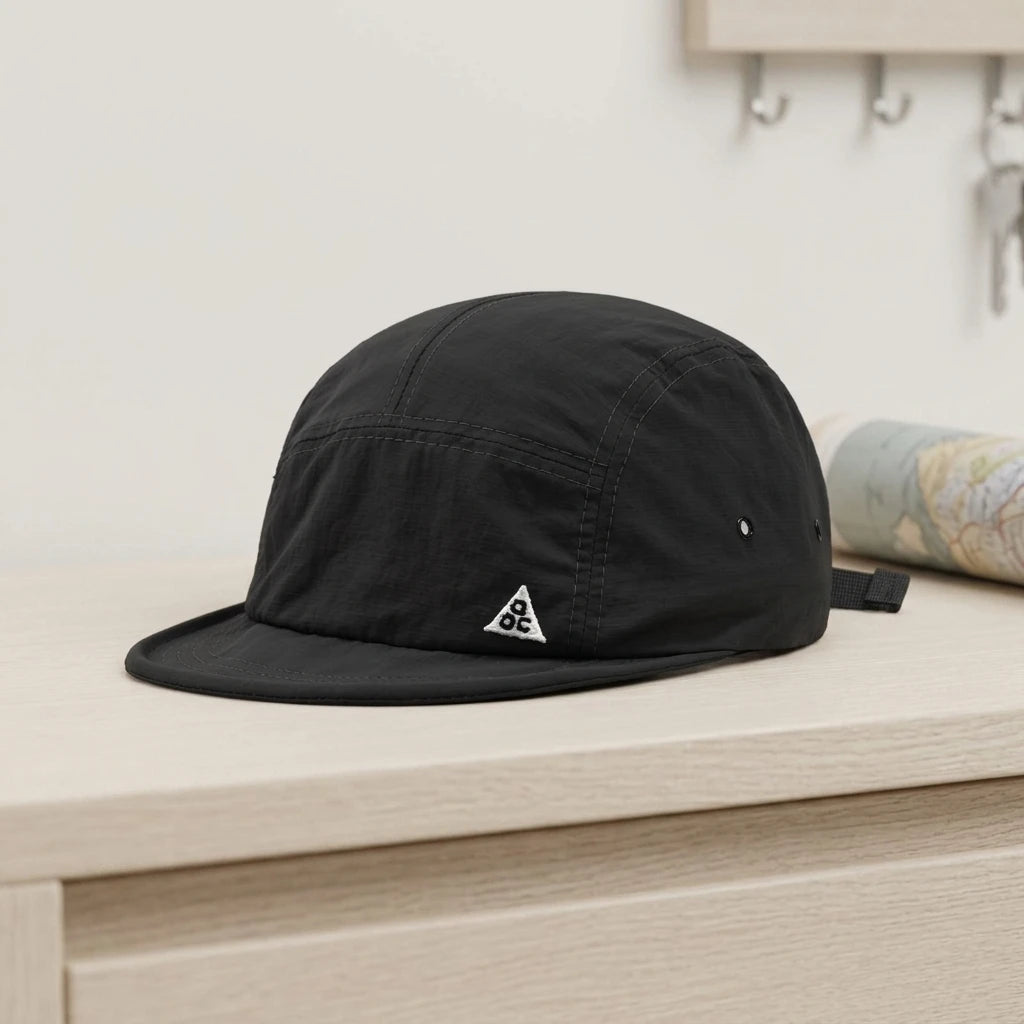 Short Brim Embroidered 5‑Panel Baseball Cap Unisex Men Women Soft‑Brim Soft‑Crown Quick Dry Outdoor Streetwear Duckbill Peaked Adjustable Sun Hat