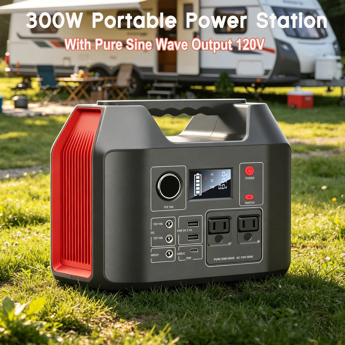 Portable LiFePO4 Power Station Solar Generator for Camping and CPAP