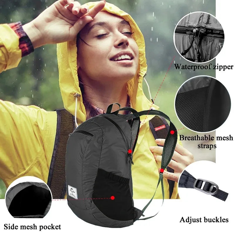 Naturehike Lightweight Foldable Waterproof Nylon Hiking Backpack for Travel