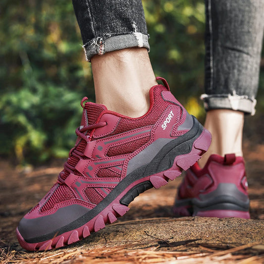 Abnkarwin Women's Breathable Lace-Up Hiking Shoes for Outdoor Trails