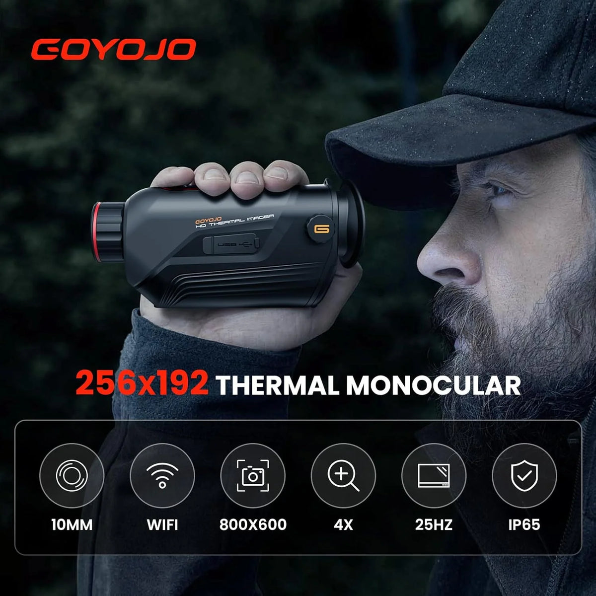 GOYOJO Thermal Monocular for Night Vision and Outdoor Imaging
