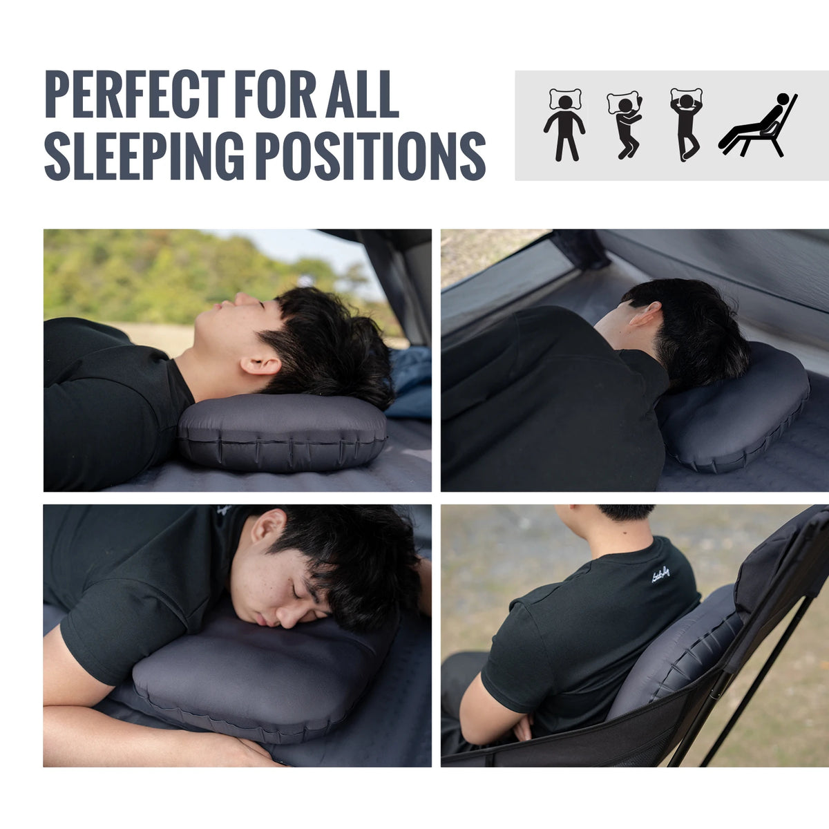 OneTigris Airdream Inflatable Camping Pillow With Supportive Foam Comfort