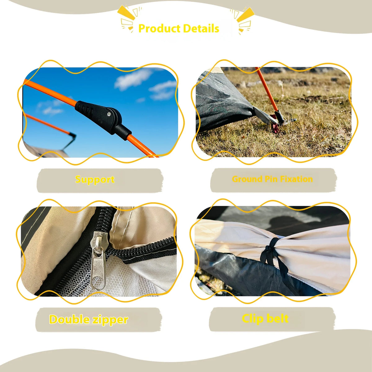 Pakicetus Instant Pop Up Camping Tent With Easy Setup