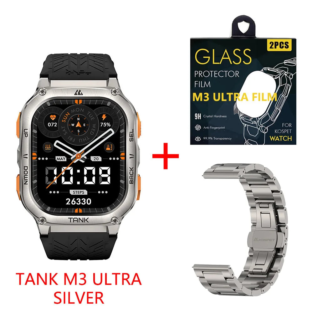 KOSPET Tank M3 Ultra GPS Smartwatch Bluetooth Calling Health Tracker