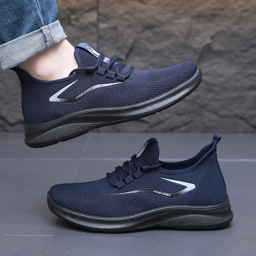 Unisex Slip On Mesh Running Sneakers, Lightweight Breathable Athletic Shoes for Men Women Multi Colors