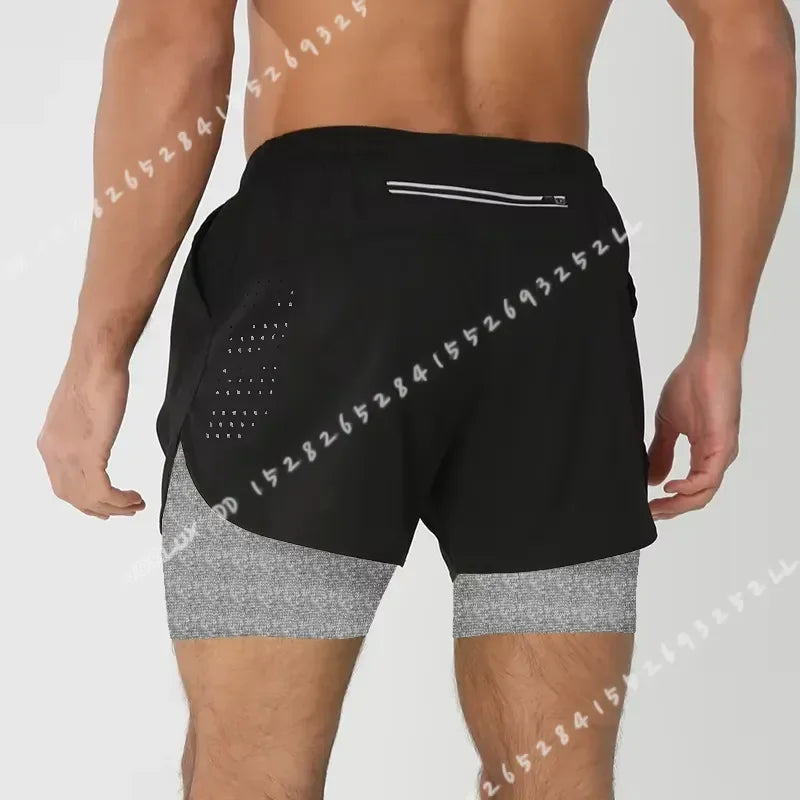 Women's Quick Dry Double Layer Running Shorts For Fitness Training