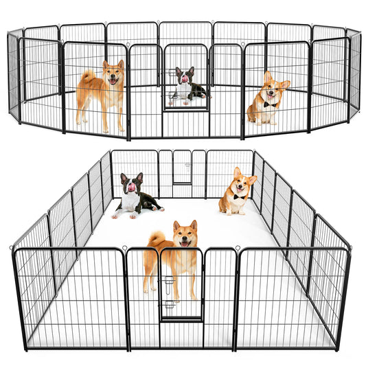 JHK Foldable Metal Dog Playpen for Indoor and Outdoor Exercise