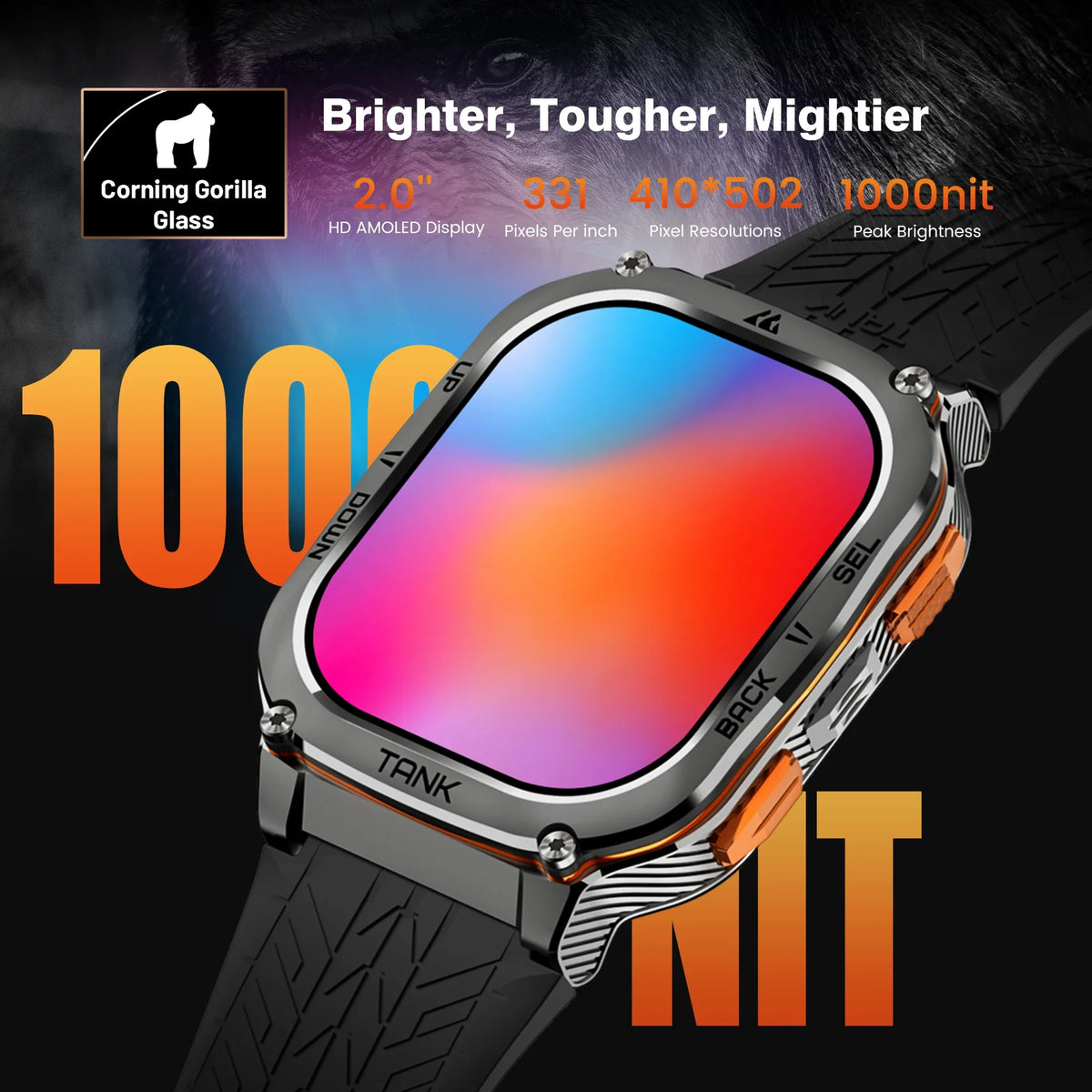 KOSPET Tank M3 Ultra GPS Smartwatch Bluetooth Calling Health Tracker